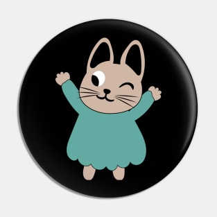 Draw vector illustration character collection cute cat.Doodle cartoon style. Pin