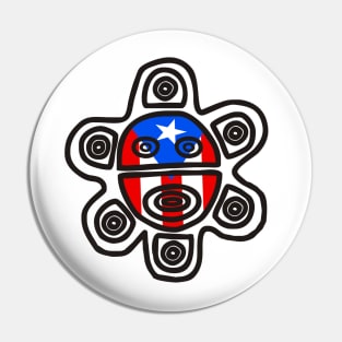 Sol Taino Symbol Puerto Rico Boricua Boriken Puerto Rican Flag Pin