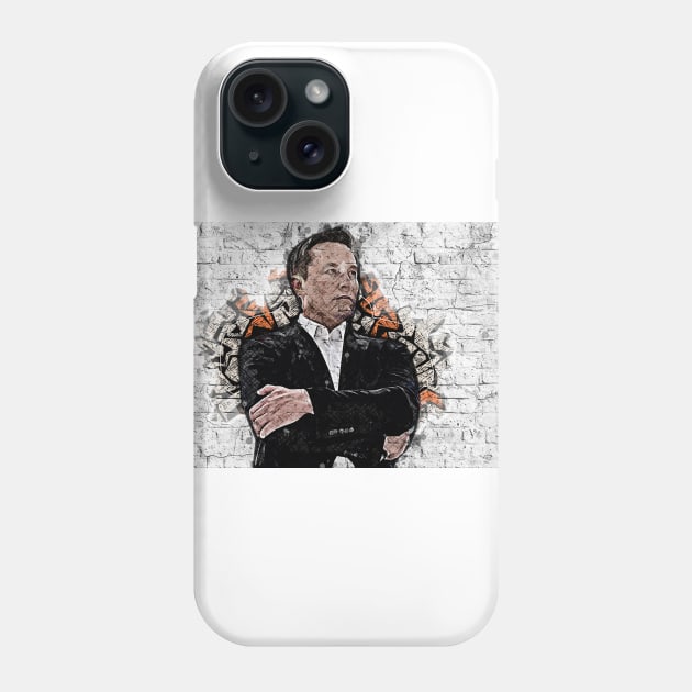 Elon Musk Graffiti Phone Case by The Libertarian Frontier 