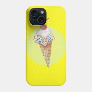 Ice Cream-yellow Phone Case