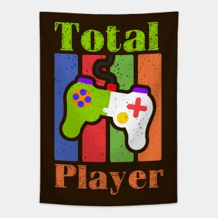 Total Player Funny Gamer Gift Tapestry