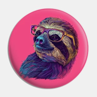 Chill 'n' Chic: The Sloth Spectacle Tee Pin