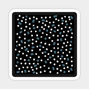 Pattern Black White Blue Magnet