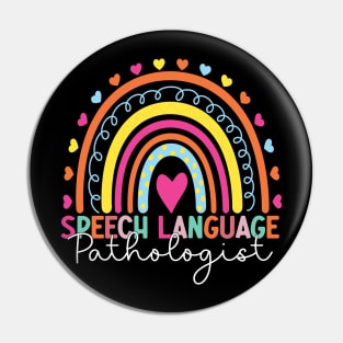 Speech Therapy Rainbow Speech Language Pathologist Therapist Pin