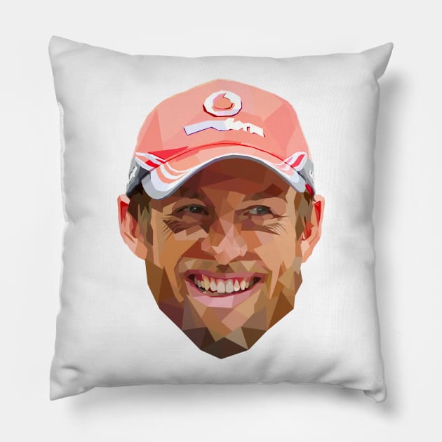 Jenson Button 2009 World Champion Pillow by Worldengine