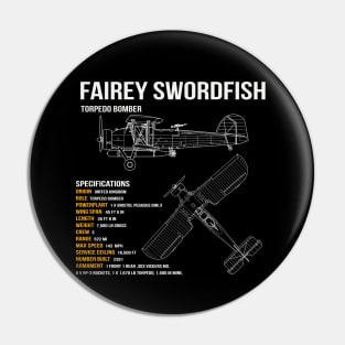 Fairey Swordfish WW2 Bi-Plane Pin