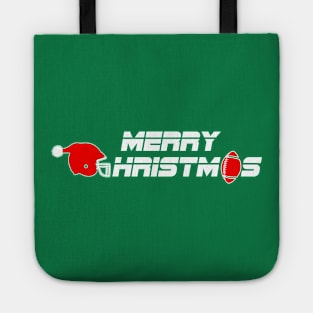 Merry Football Christmas Tote