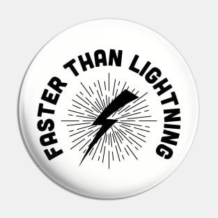 Faster Than Lightning - Lightning Bolt Runners Pin