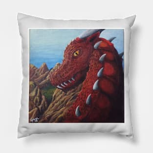 Mirada de dragón Pillow