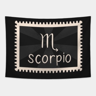 Scorpio Zodiac Sign Stamp Tapestry