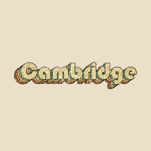 Cambridge // Vintage Rainbow Typography Style // 70s T-Shirt