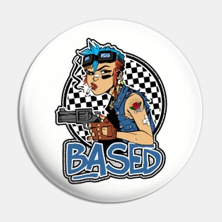 Based Tank Girl Pin