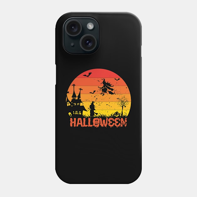 Halloween Night with witch Phone Case by Origami Fashion