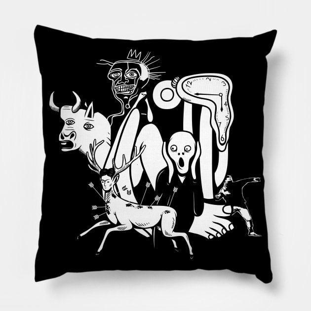 Don't touch this is art Pillow by Camelo