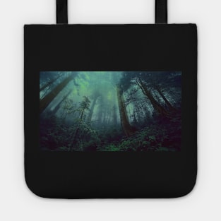 blue green forest Tote