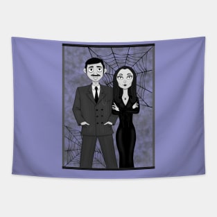 Gomez and Morticia Addams Tapestry