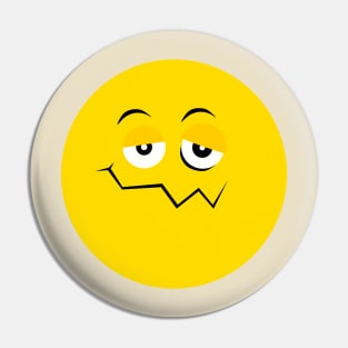 Emoji - drunken sick face Pin