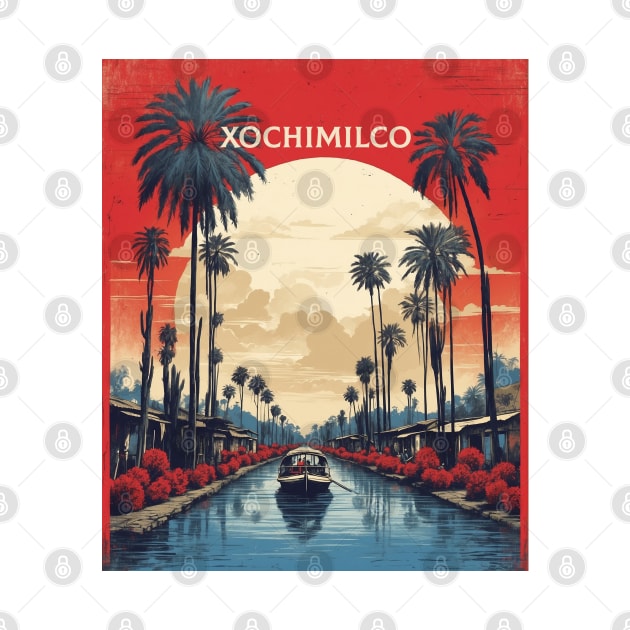 Xochimilco Mexico Vintage Poster Tourism by TravelersGems