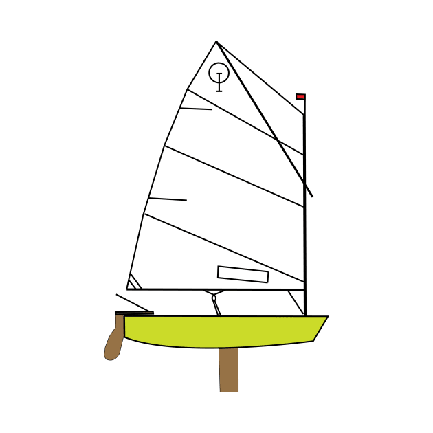 Optimist Sailing Dingy - Light Green by CHBB