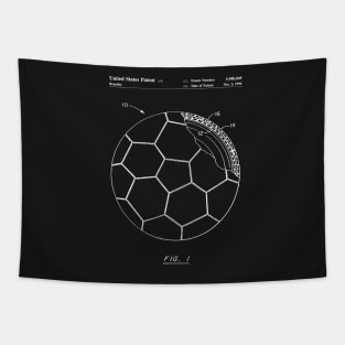 Soccer Patent - Football Art - Black Chalkboard Tapestry