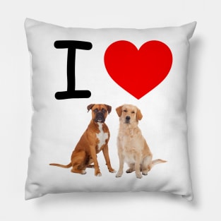 I HEART DOGS Pillow