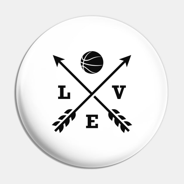 Basketball Love - Arrows Pin by KC Happy Shop