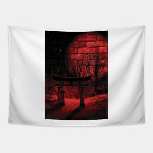 bird perch torii Tapestry