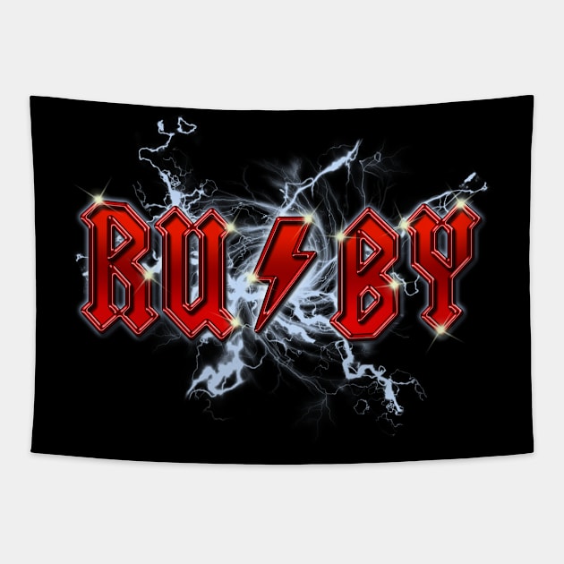 Heavy Metal Ruby Tapestry by Eggy's Blackberry Way