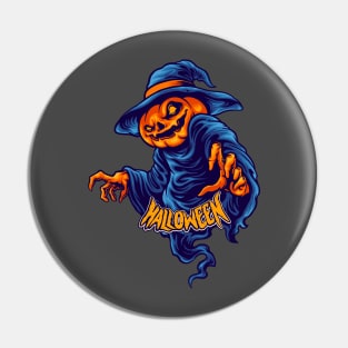 Halloween Smiling Pumpkin Character Terror Pin