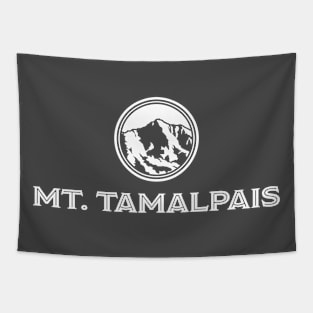 Mt Tamalpais in white circle Tapestry