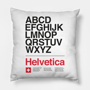 Helvetica Font Design - Helvetica Typeface Design. Typographic Design. Pillow