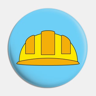 Yellow Hard Hat Cartoon Pin