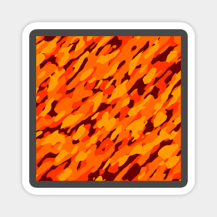 Orange Camouflage Magnet