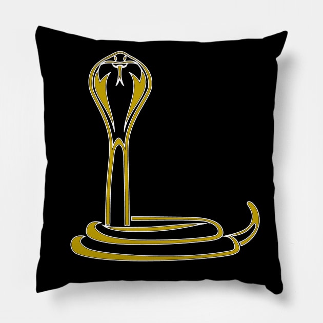 Funny Cobra Snake Pillow by GR-ART