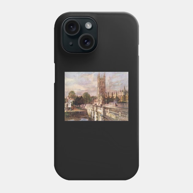 Magdalen tower & bridge, Oxford 1900s Phone Case by artfromthepast