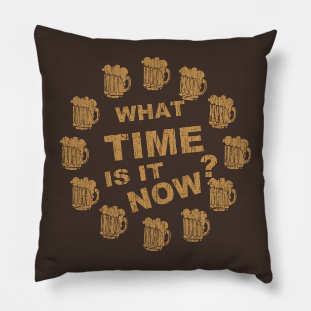 What Time Is IT Now Pillow by vender