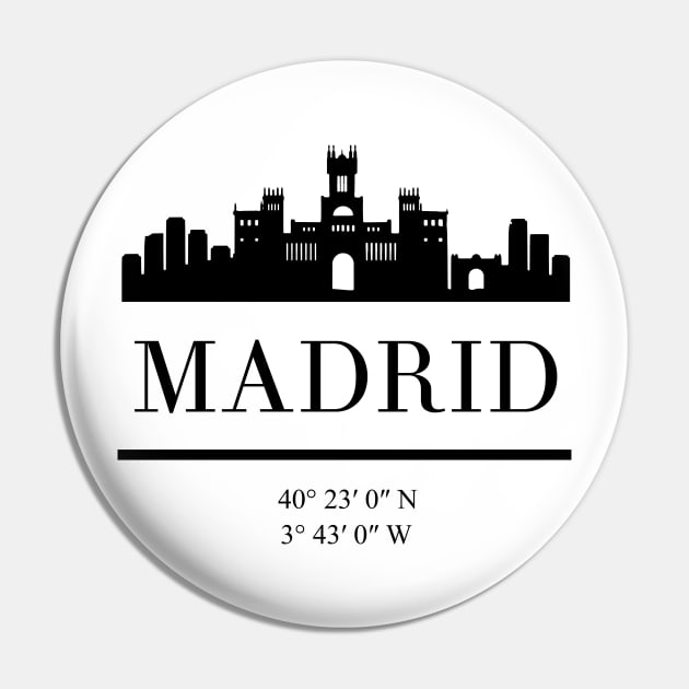 MADRID SPAIN BLACK SILHOUETTE SKYLINE ART Pin by deificusArt