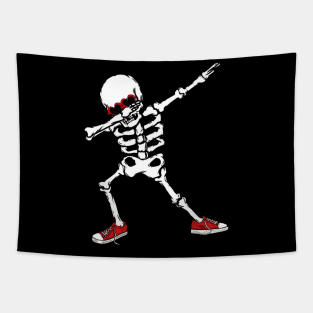 dabbing skeleton valentines day shirt. Tapestry