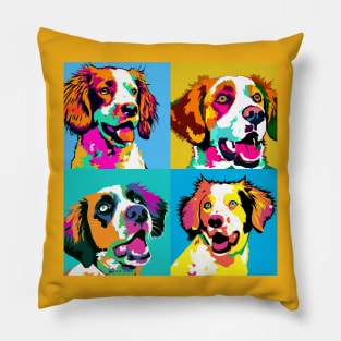 Brittany Pop Art - Dog Lover Gifts Pillow