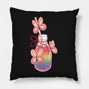 Rainbow gradient drink Pillow