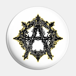 Anarchy Symbol Tribal Pin