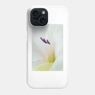 Gladiolus  &#39;White Prosperity&#39;  Sword lily Phone Case