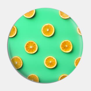 Orange Summer Green Pin