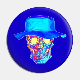 Blue Combustion Skull Pin