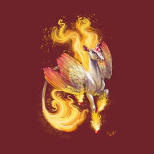 Winged Fire Unicorn T-Shirt