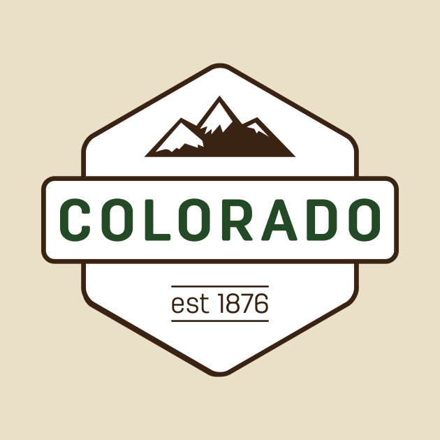 Colorado Mountain Badge T Shirt by HolidayShirts