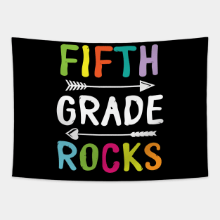 Fifth Grade Rocks Teacher Student Happy Back To School Day Tapestry