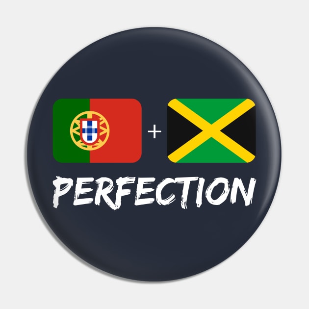 Portuguese Plus Jamaican Perfection Mix Flag Heritage Gift Pin by Just Rep It!!