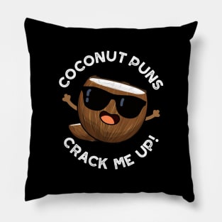 Coconut Puns Crack Me Up Cute Fruit Pun Pillow