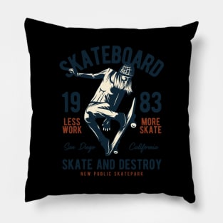 Skate And Destroy Pillow